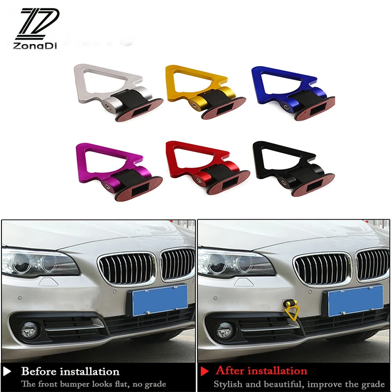 

ZD Car Auto Trailer Ring V Racing Tow Towing Hook Stickers For Kia Rio 3 K2 Ceed Toyota Corolla 2008 Avensis C-HR RAV4 Mazda 3 6