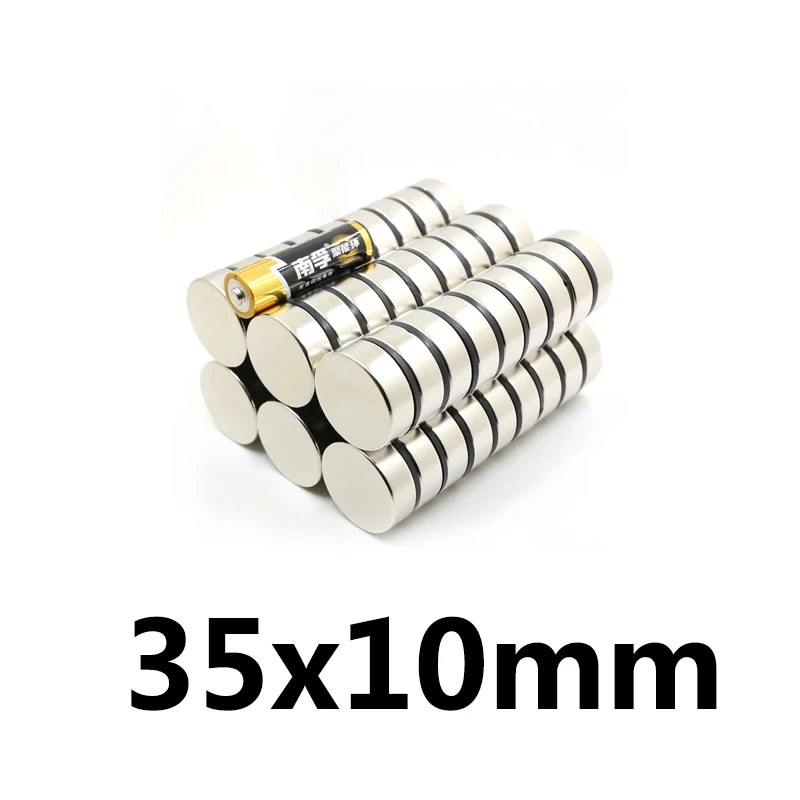 

1pcs strong round 35x 10 mm N35permanent magnet rare earth neodymium magnet neodymium iron boron magnet strong magnet 35x10MM