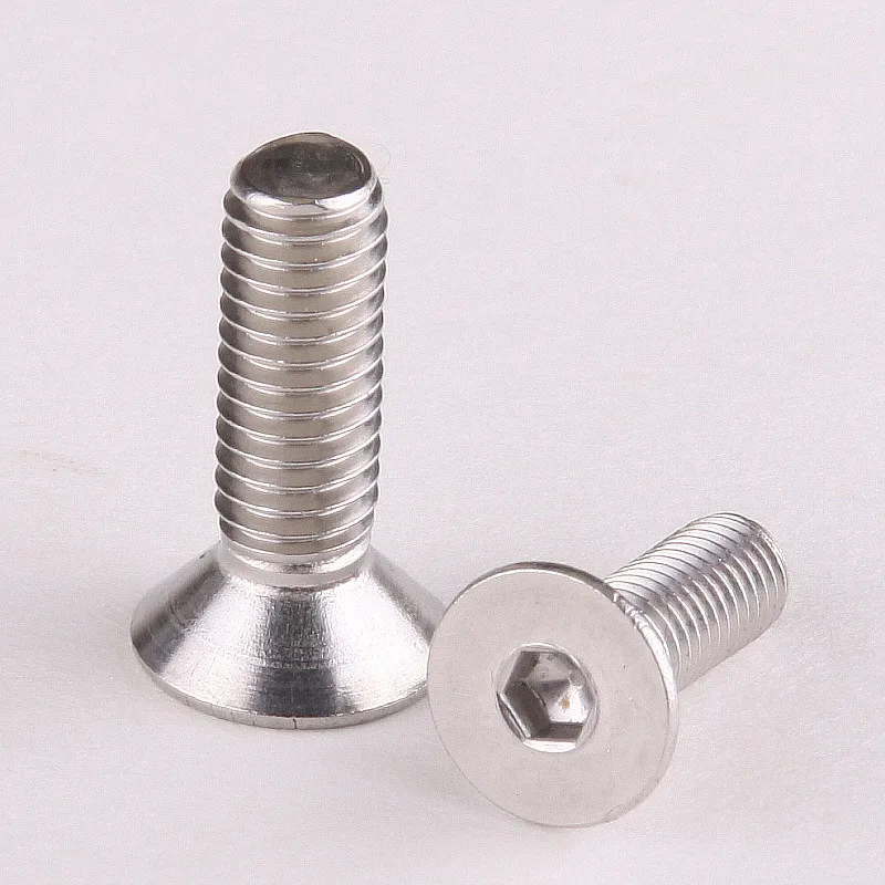 

15PCS 304 Stainless Steel Countersunk Head Flat Hexagonal Screw Bolts Within The First M6 * 14 DIN7991