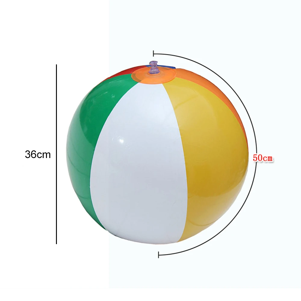 23 Вт, 30 Вт, 36 см надувной пляжный мяч из ПВХ воды всех цветов радуги-Цвет шары летние пляжные игрушки для купания новое поступление - Цвет: 36cm