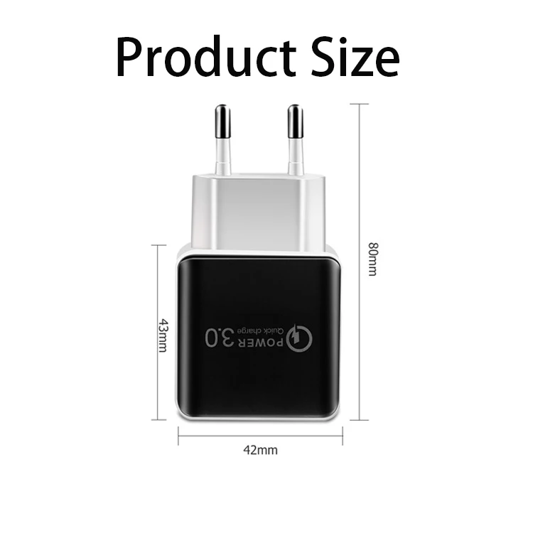18 Вт Быстрая зарядка 3,0 Быстрая зарядка для мобильных телефонов ЕС США вилка USB зарядное устройство адаптер для iPhone samsung S8 S9 Xiaomi huawei P20 PRO P30