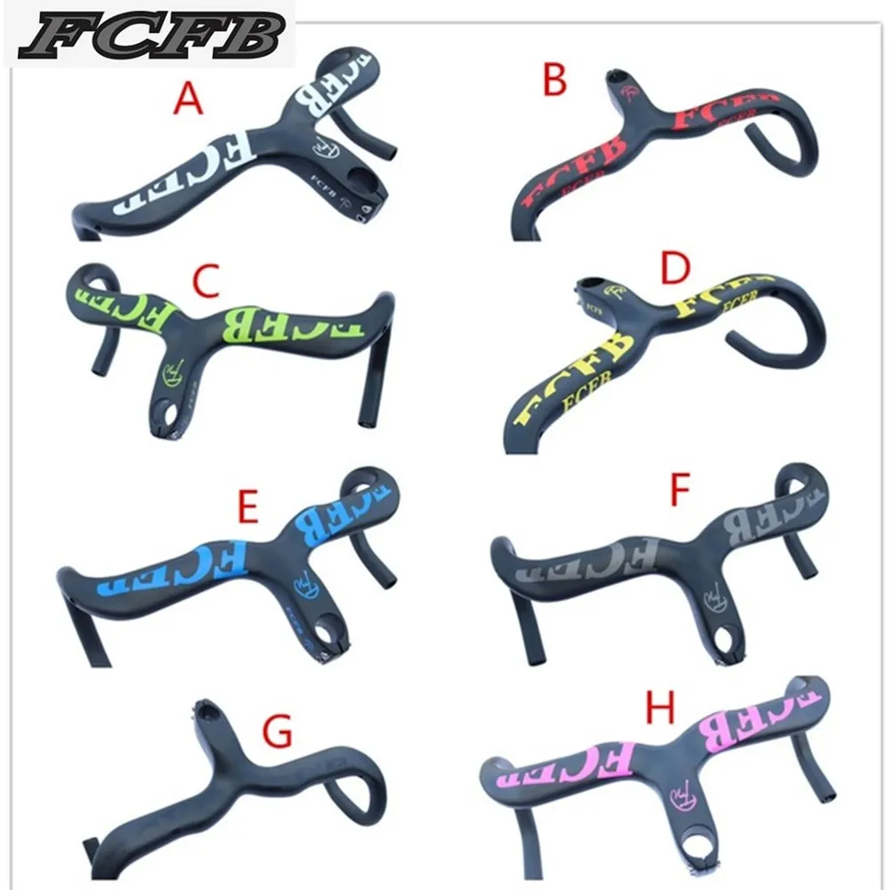 

FCFB FW matt ud handlebar full carbon handlebar road bike integrated handlebar with carbon handlebar stem road bike