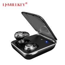 Новые Близнецы настоящие беспроводные наушники Мини Bluetooth наушники-вкладыши стерео TWS Беспроводные наушники с зарядным чехлом LJ-MILLKEY YZ148
