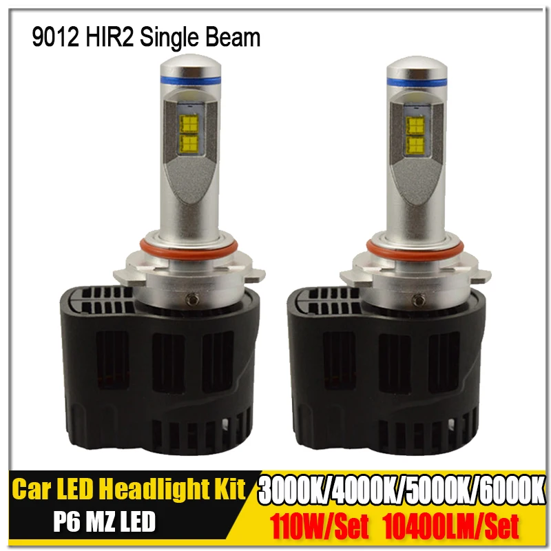 

110W 10400LM P6 MZ LED Car Head Light 9012 Hir2 LED Headlight Bulb Fog Driving Lights Canbus Bulb Conversion Kits 12V 24V 30V