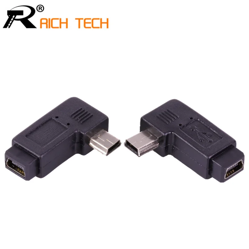 Elbow MINI usb male to usb female adapter 90 degree turn left/turn