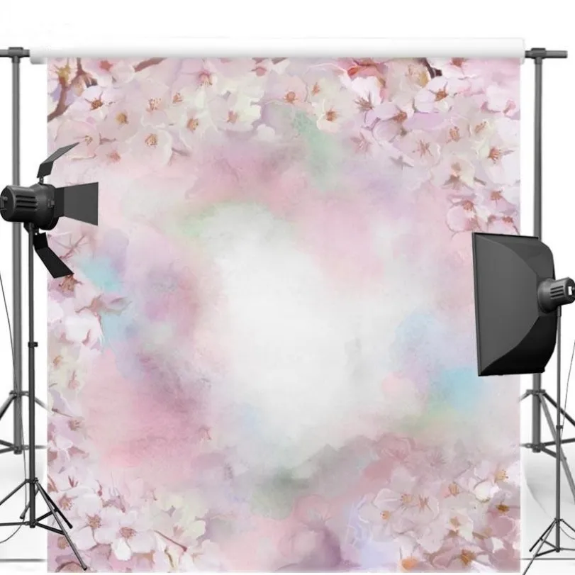 

Bokeh Spring Pink Wedding Flower photo backdrop Vinyl cloth High quality Computer print wall photo studio background