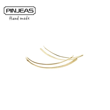 

PINJEAS Ear Climber Earrings handmade Crawler Bar Pins sweep Long oorbellen minimalist gift