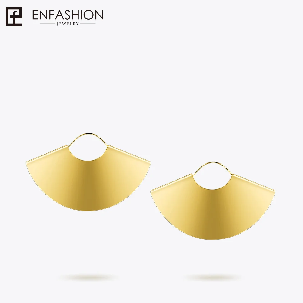 

Enfashion Oversize Camber Fan Dangle Earrings Gold color Earings Big Drop Earrings For Women Long Earring Jewelry brinco E5425