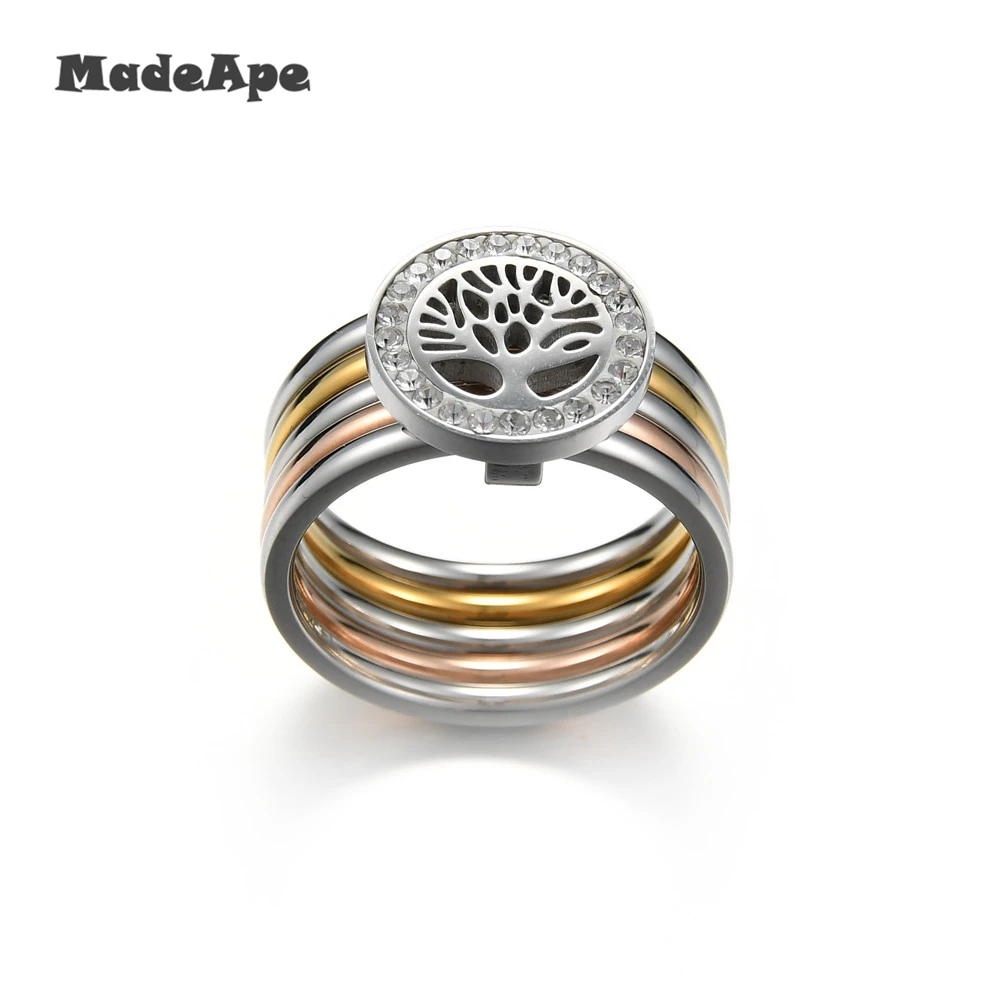 Классические кольца MadApe из нержавеющей стали 316L женские для мужчин и женщин