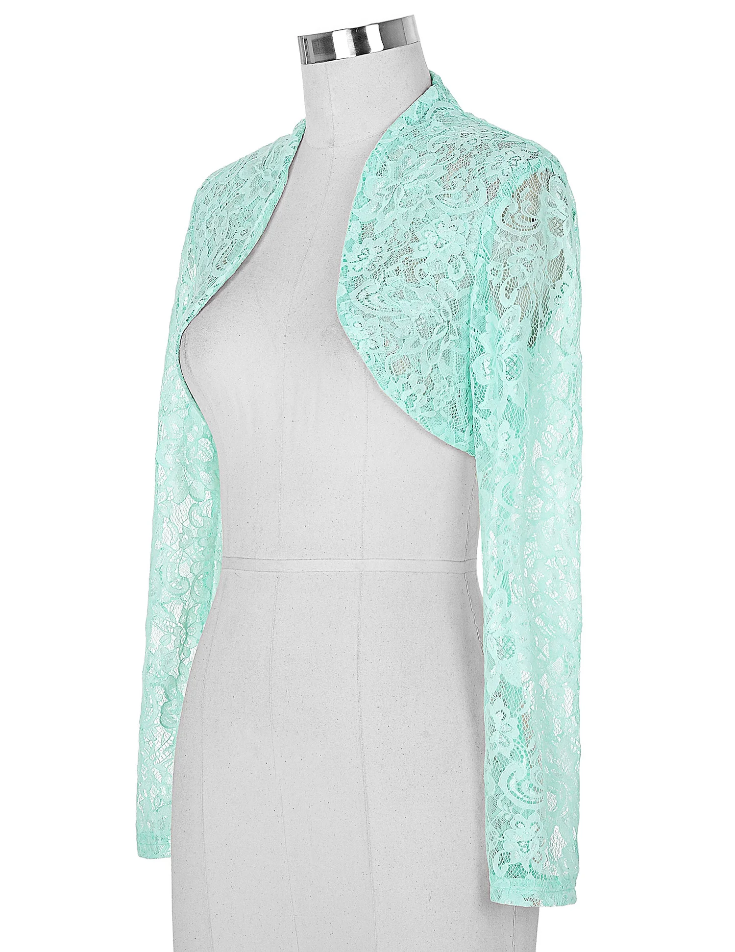 

Fashion Vintage Women Coat Lace Ladies Tops Long Sleeve Cropped Shrug Bolero