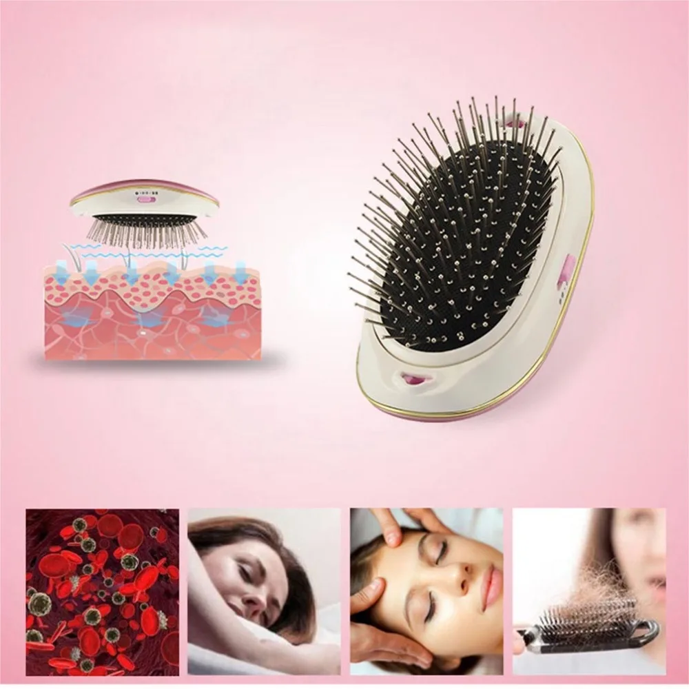PRETTYSEE Salon Vibrating Hair Brush Fast Hair Straightener Comb Hair