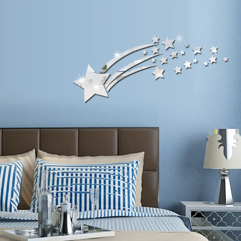 Kids Star Mirror Acrylic Bedroom Decor for Children 