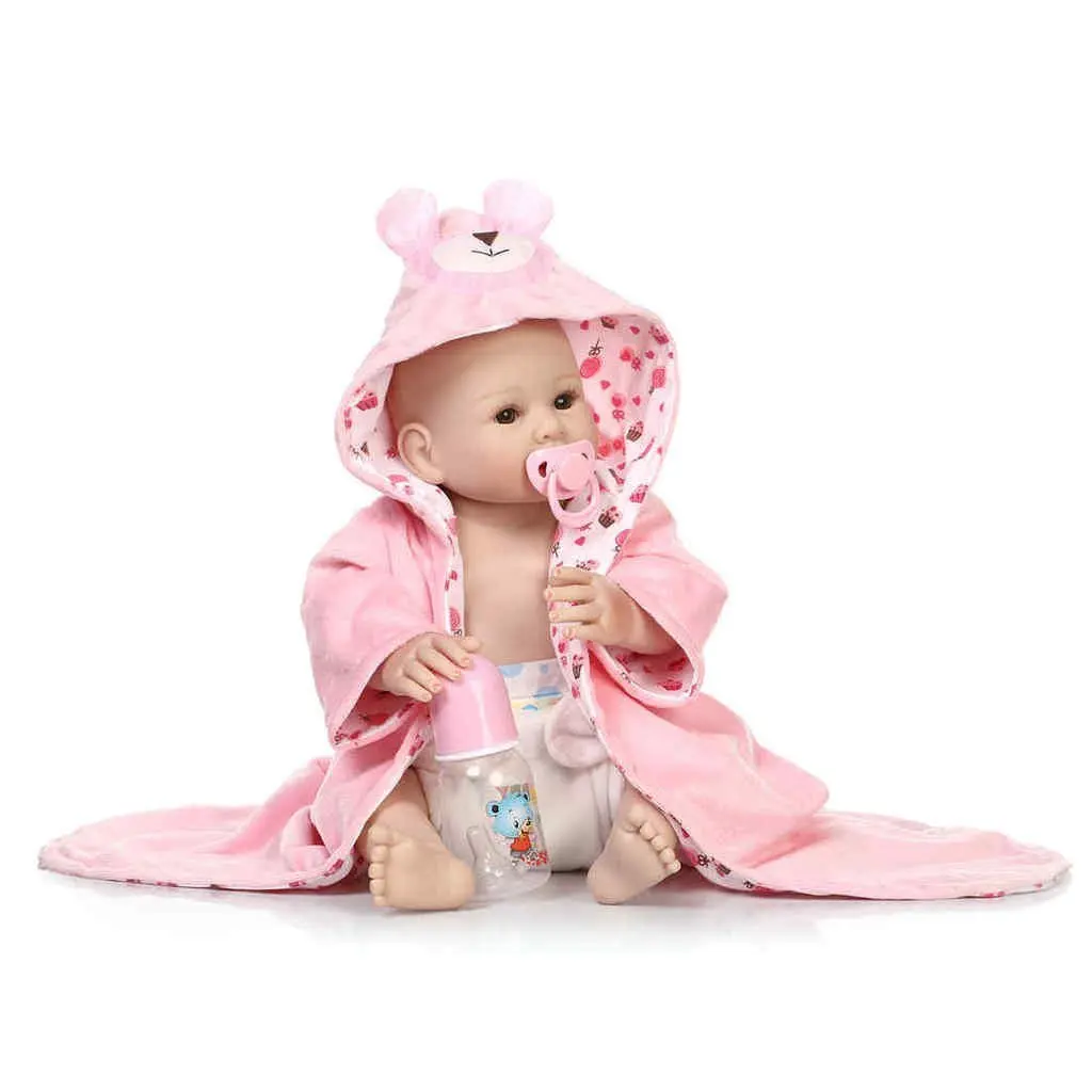 Reborn Baby  Realistic Dolls Vinyl Silicone Babies 20inch 55cm Doll Newborn  Reborn Pacifier Doll Cute Doll Boy Girl Gift