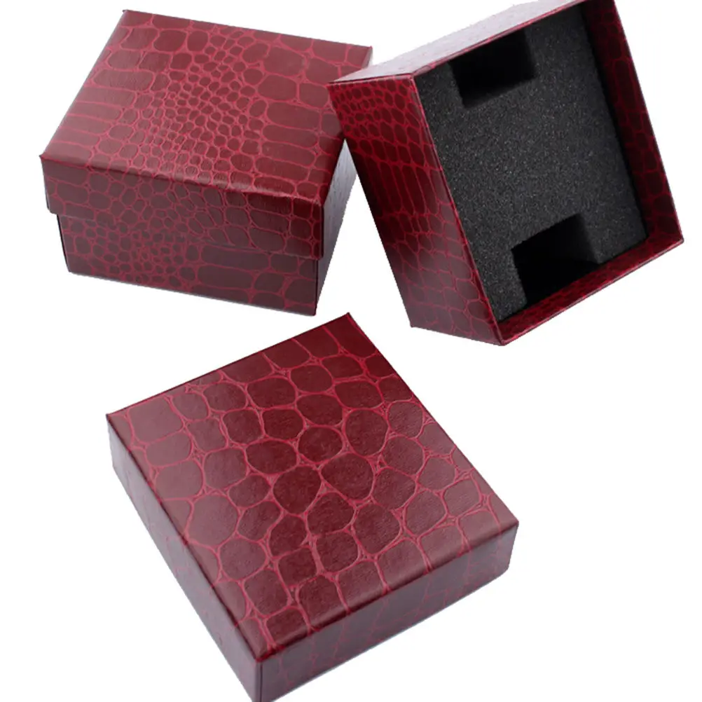 1Pcs Watch Box High Quality Crocodile Durable Present Gift Box Case For Bracelet Bangle Jewelry