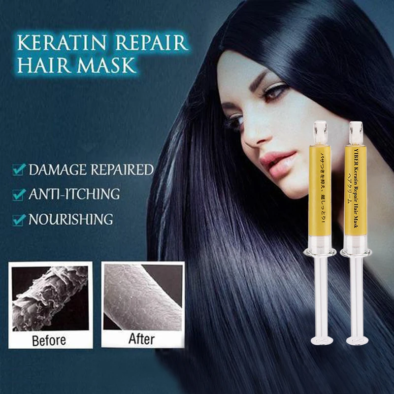 Keratin Repair Hair Mask Dry Damaged maintenance Keratin Repair Treatment Hair Mask 1 Box 2PCS