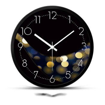 

12/14 Inch Creative Style Wall Clock Glass Mirror Metal Needle Digital Quartz Wall Watch Art Quiet Clocks Bedroom Decoration Art