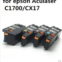Совместим с Epson Aculaser C1700/CX17 цвет печати тонер-картридж S050614 S050611 S050612 S050613 4 цвета с чипом