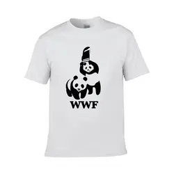 Новинка 2019 года WEWANLD WWF борьба панда комедии короткий рукав прохладный Camiseta Летняя мода Забавный повседневное хлопок для мужчин футболка