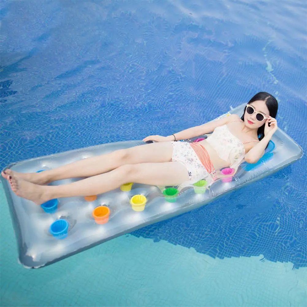 Best Inflatable 18 Holes Swimming Pool Floating Air Mattress Lounge Bed Cushion Pad