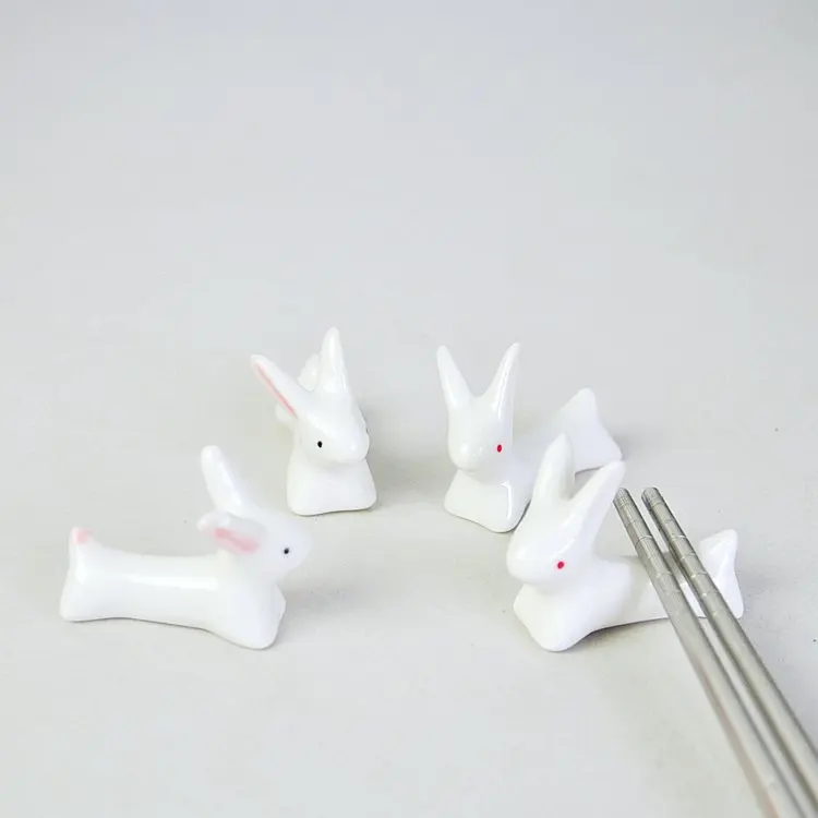 Креативный милый кролик дизайн керамический держатель для палочек модная кухонная посуда держатель для палочек подставка посуда