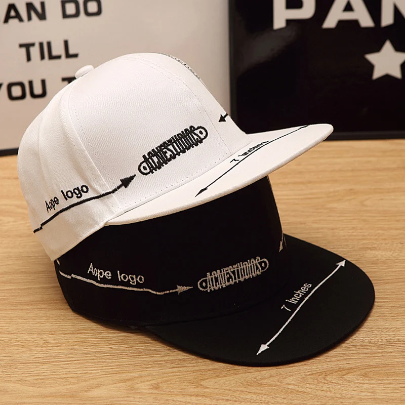 Модные буква, стрелка принт черный Для мужчин хип-хоп кепки, кепки, головной убор в хип-хоп стиле, регулируемая Снэпбэк Шапки для обувь для мужчин и женщин BKX502