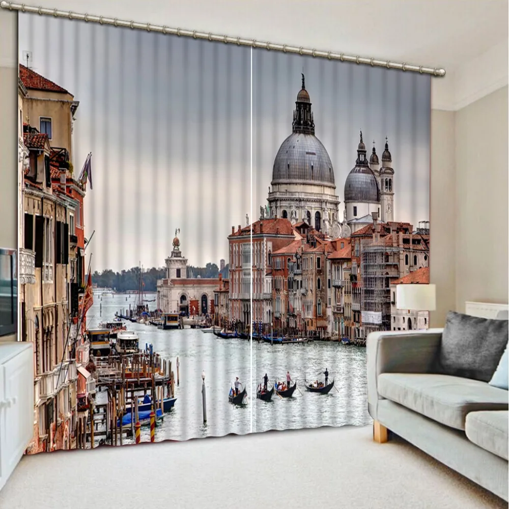 

customize 3d blackout curtains European architecture curtains for living room kitchen curtains embroidered voile curtains
