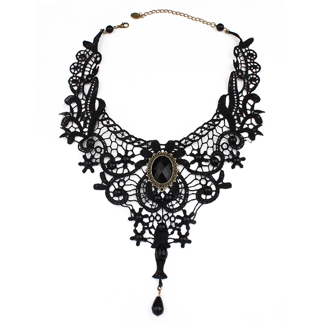 Exaggerated New Lace Necklace Women's Creative Large Collar Halloween ...