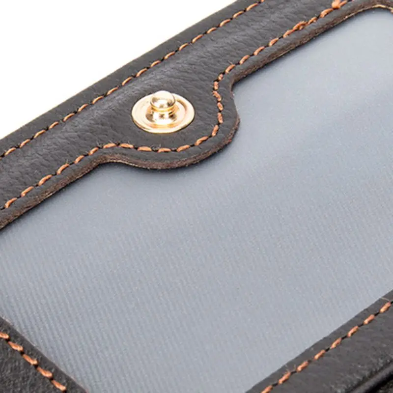 

Men's Genuine Leather Zipper Long Wallet ID Card Holder Purse Clutch Phone Bag