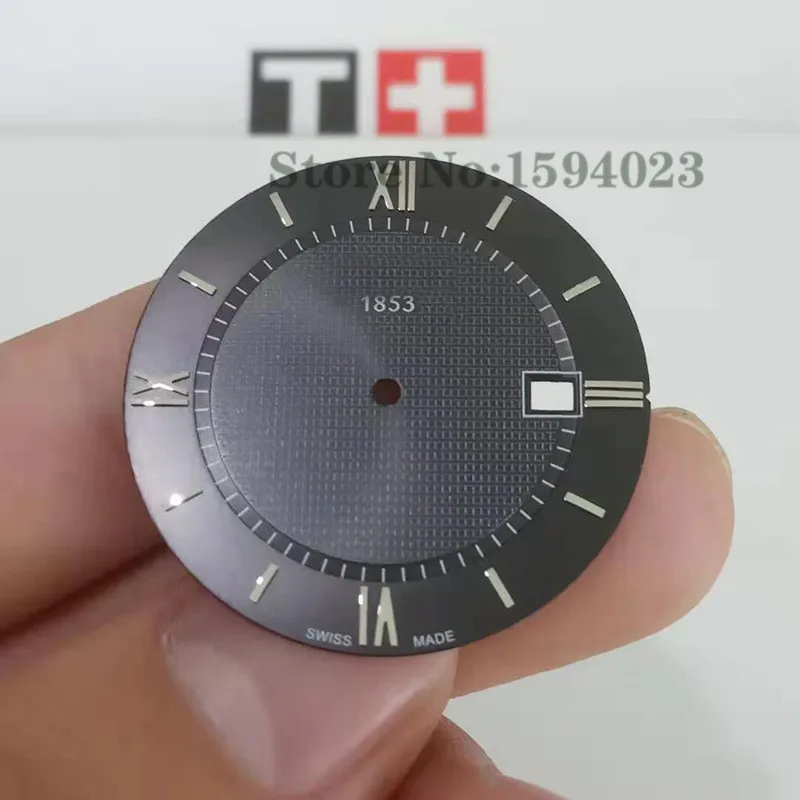 32,3 мм Циферблат часов для T097410A Мужские кварцевые часы T097 буквенные часы аксессуары для T097410 запчасти - Цвет: Black dial