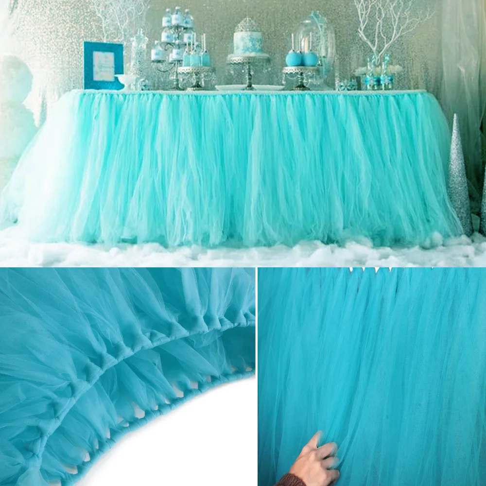 Us 4982 20 Di Sconto5 Pz Lotto 10080 Cm Fai Da Te Di Tulle Del Tutu Del Pannello Esterno Tavolo Tulle Baby Shower Compleanno Tutu Gonne Favori Di