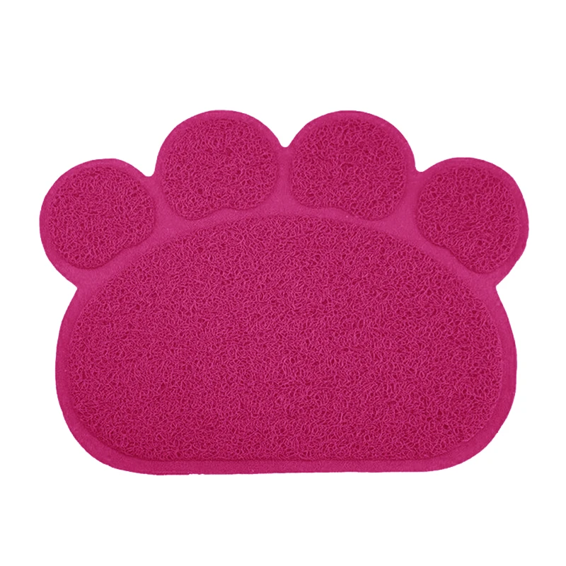 Lovely PVC Dog Paw Shape Cup Placemat Pet Puppy Cleaning Feeding Dish