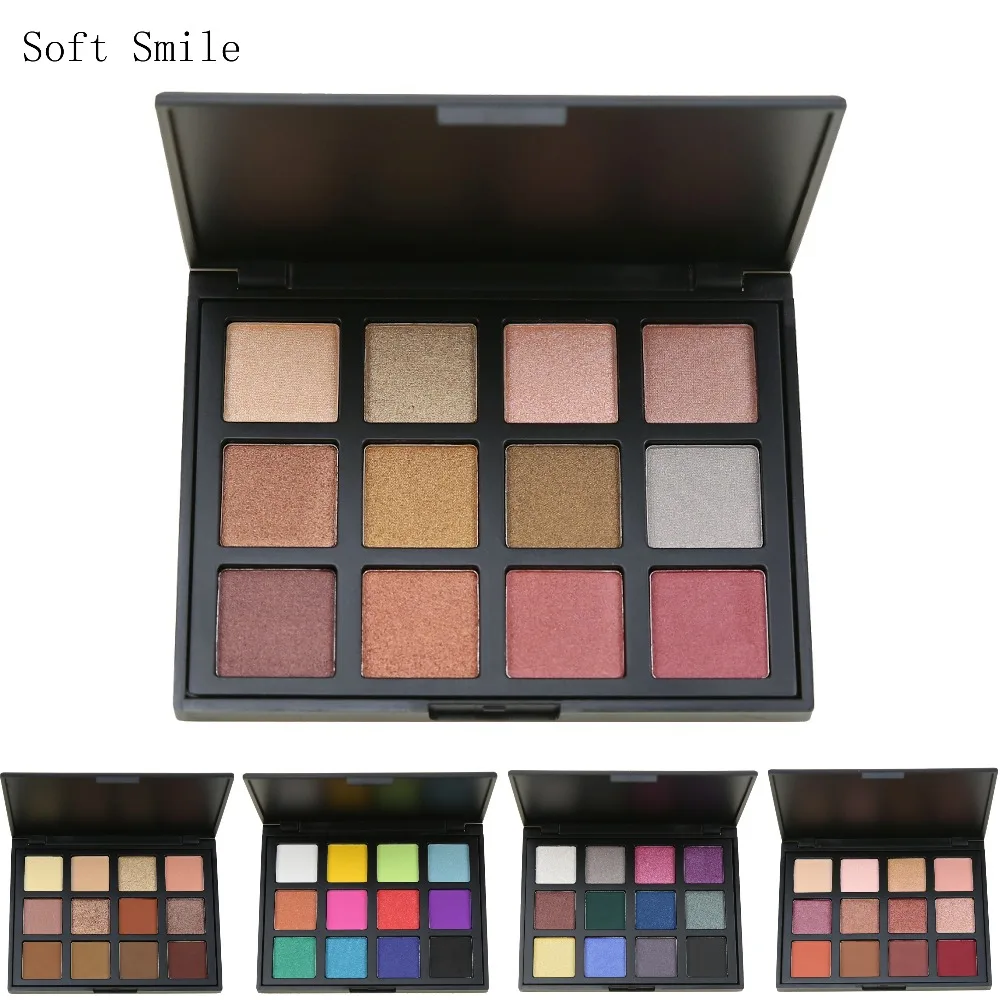 

Soft Smile 12 Color Shimmer Nature Glow Eye shadow Palette Makeup Cosmetics Nude Eye Shadow powder Naked Waterproof Makeup 4004