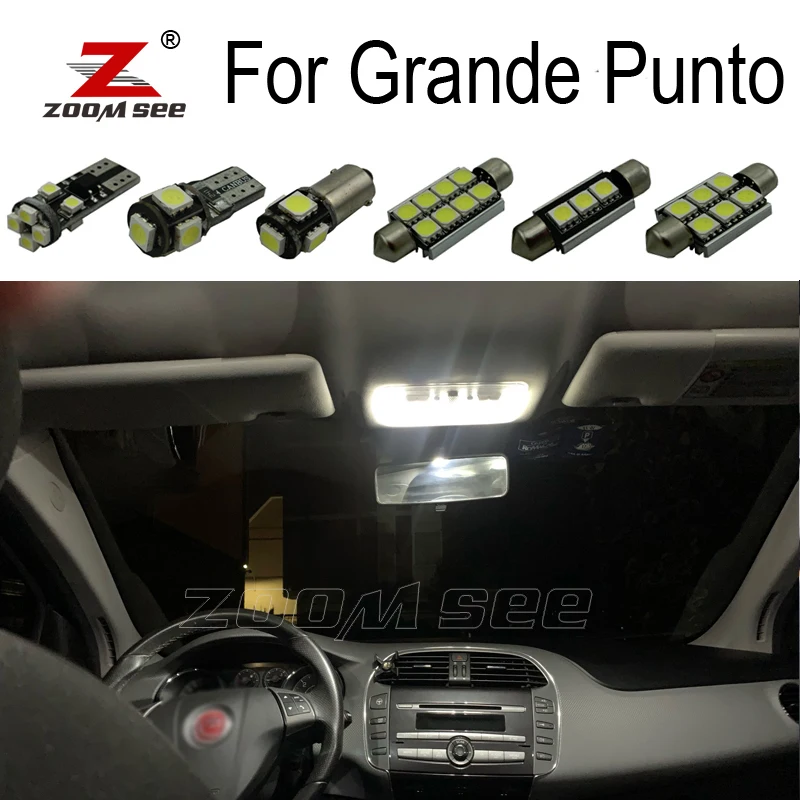I'm thirsty A certain Classification 9pcs Only LED Car Interior Reading lamp Dome Map Trunk Lights bulb Kit For Fiat  Grande Punto (2005-2012) - AliExpress Automobiles & Motorcycles