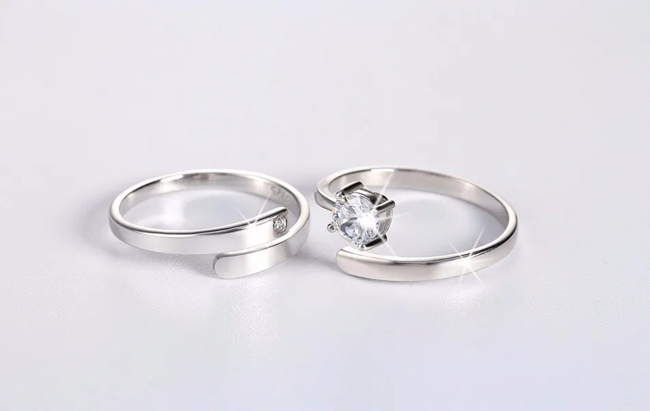 gold necklace design Effie Queen New Arrived Trendy Lover's Ring Genuine 925 Silver Adjustable Finger Rings For Women And Men BR22 anklet