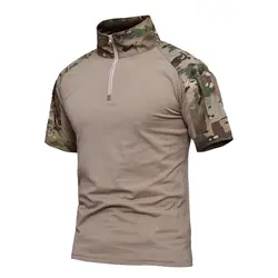 Летние шорты с длинными рукавами футболка милитари из нервущейся крепкой ткани быстросохнущая чехол Multicam для тактического черный Ranger