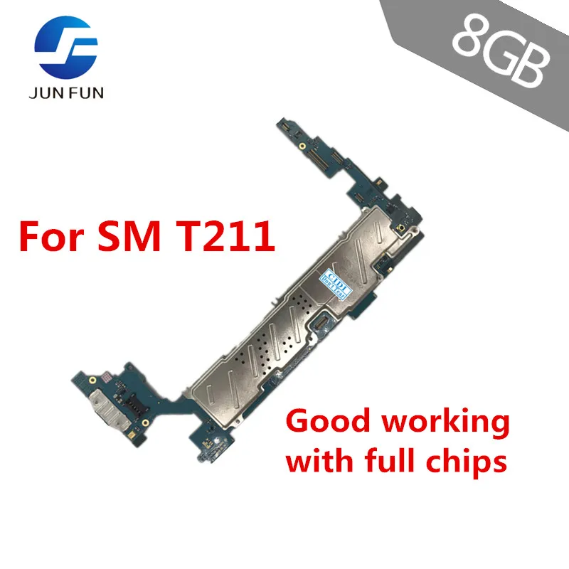 

JUN FUN 8GB Unlock Motherboard For Samsung Galaxy Tab 3 7.0 T211 Mainboard Android OS Logic Board With Chips