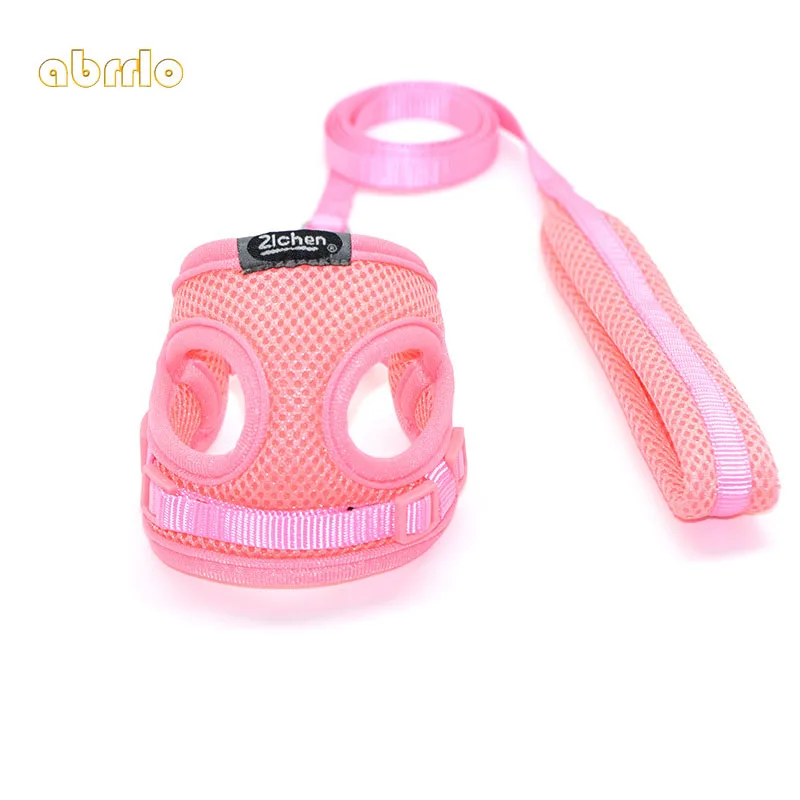 

Abrrlo Pet Dog Cat Harness With Leash Adjustable Breathable Mesh Vest Walking Supplies Soft Breathable Collar Puppy For Dogs S/M