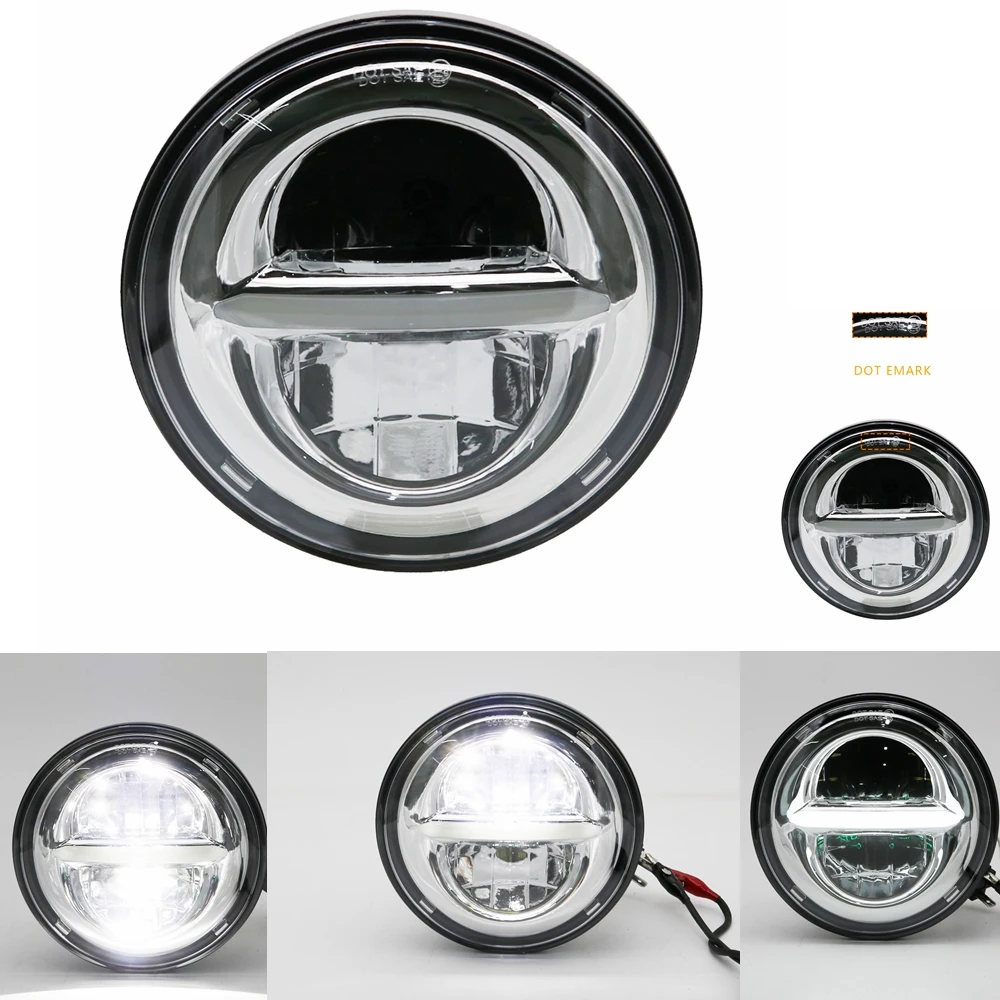 

Motorcycle 5-3/4 5.75"LED Headlight with DRL For motor Iron 883 Low XL883,low rider,wide glide Headlamp Projector Driving Light