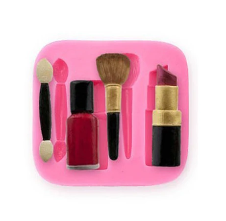

Cosmetics Lipstick Shaped 3D Silicone Cooking Tools Chocolate Cake Fondant Mold Cake Decoration Tools Soap Candle Moulds A390