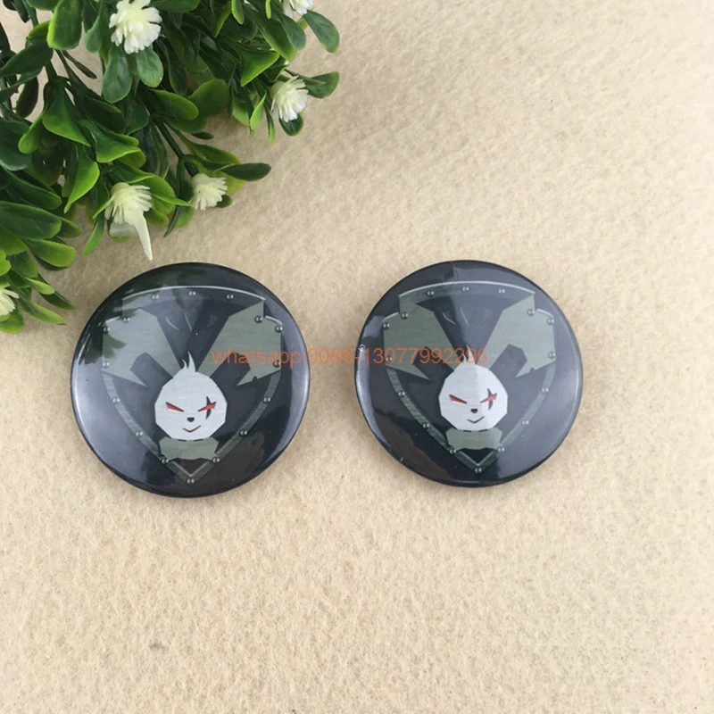 20pcs custom logo button badge Promotion gifts Round Tin Plate White Plastic Back Pin Button Badge with your design |