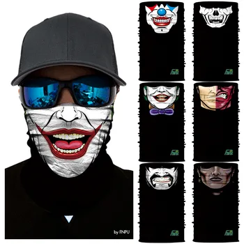 

Joker Batman Half Face Mask Outdoor Magic Scarf Fishing Riding Anime Headbands Seamless Balaclava Neck Gaiter