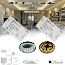 Zigbee ZLL Яркость Диммер контроллер светодиода DC12V-24V zigbee мост диммер приложение управление Совместимо с светодиодный эхо
