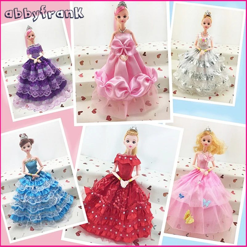 Abbyfrank игрушка Куклы с модная одежда принцессы платье свадебное платье для кукольной одежды носит Куклы Игрушечные лошадки для Обувь для