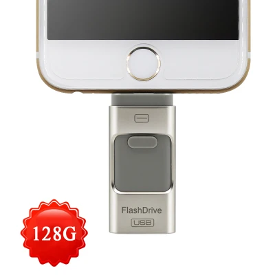 

Accessory Bundles for iphone 5/5se/6/6splus/7plus Smare 3in1 64GB/32GB/16GB Metal USB OTG iFlash Drives for iPad/iPod forsilvery