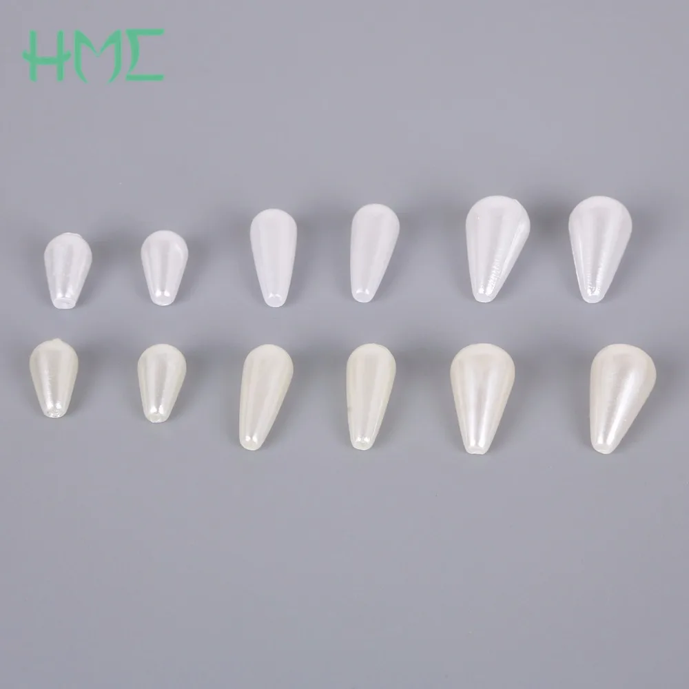 새로운 도착 6*10/6*14/8*14mm 구멍 약 1.8mm DR 비즈 흰색 반짝이 플라스틱 ABS 진주 느슨한 스페이서 DIY 팔찌 목걸이