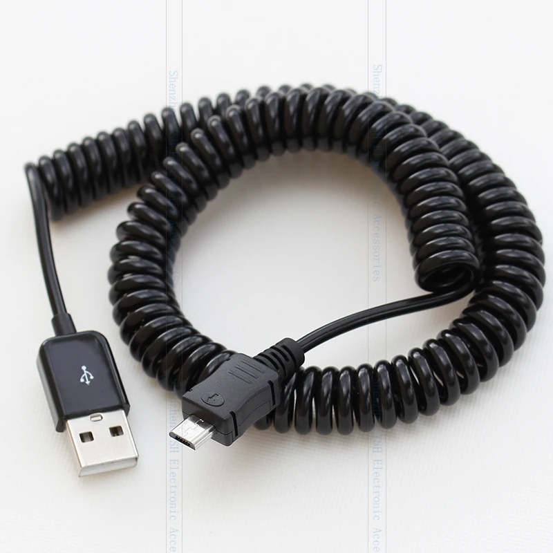 Micro Usb Spring Coiled Cable Extension portable