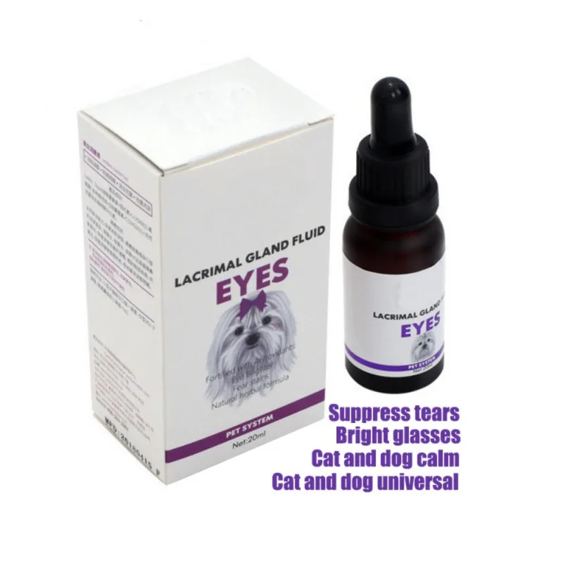 

20ML Pet Cats Dogs Grooming Oral Liquid Safe Natural Eye Stains Removing Brighting Eyes Dog Eye Health Care Grooming Liquid