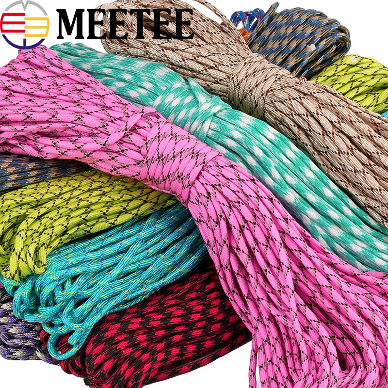 27 M 5 مللي متر الصلبة المظلة الحبل الحبل حبل 7 ستراند كور Paracord ل في الهواء الطلق التخييم خيمة تسلق سوار بأبزيم مجموعة الحبال