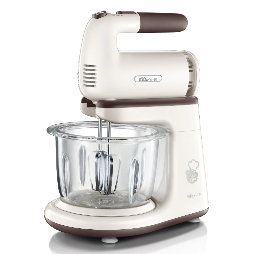 

220V Full-Automatic Handheld Stand Double Purpose Dough Mixer Electric Food Blender Cream Egg Cake Mixer For Baking With Bowl