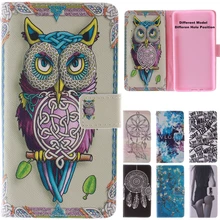 Cute Cartoon Tiger Owl Girl Leather Wallet Flip Fundas Case For Samsung Galaxy A3 A5 A7 2016 A9 A310 A510 A710 A900 Cover Capa